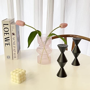BLOFLO Pink Glass Hydroponic Vase for Modern Décor
