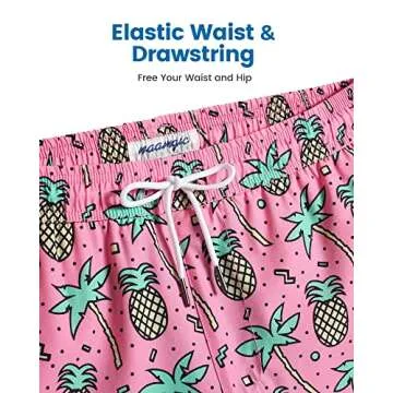 maamgic Mens Swim Trunks with Compression Liner