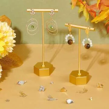 UNICRAFTALE About 24 Pieces 3 Styles Leaf Stud Earrings with Ear Nuts Hypoallergenic Earrings 0.7mm Pin Stainless Steel Stud Earring Findings for DIY Jewellery Making, Golden & Stainless Steel Color