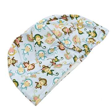Buorsa Set of 2 Doctor Scrub Cap,Adjustable Bouffant Flower Print Hat for Women Ponytail