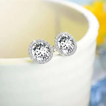 Stunning KesaPlan Austria Crystal Stud Earrings for Women