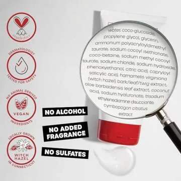 THAYERS Blemish Clearing Acne Face Wash, Gentle & Effective