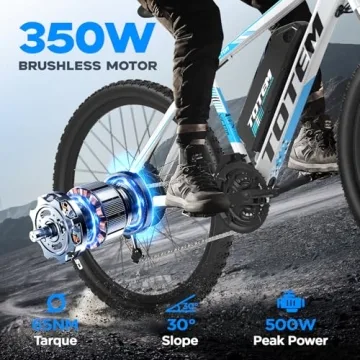 Totem Electric Bike for Adults with 40 Mile Range