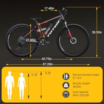 Totem Electric Bike for Adults with 40 Mile Range