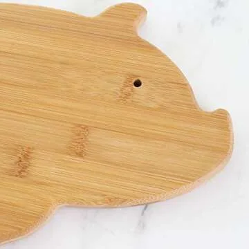 Charming Pig Shaped Bamboo Charcuterie Board for All