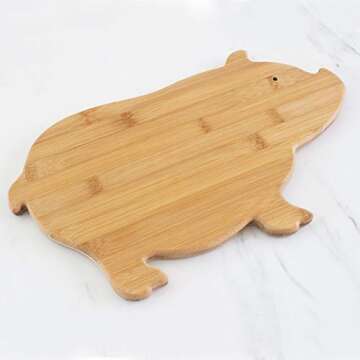 Charming Pig Shaped Bamboo Charcuterie Board for All