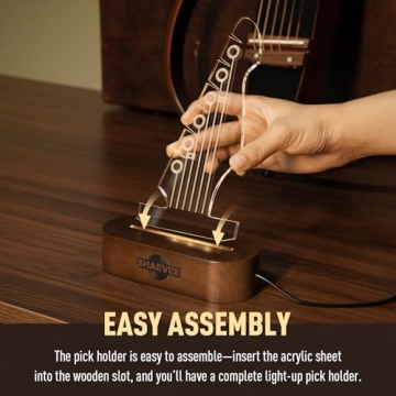 Shaevle Guitar Picks Holder - Light Up Display for Musicians