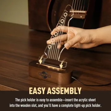 Shaevle Guitar Picks Holder - Light Up Display for Musicians