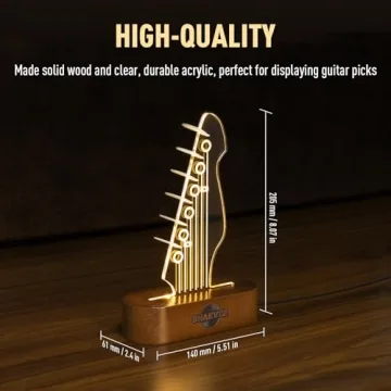 Shaevle Guitar Picks Holder - Light Up Display for Musicians