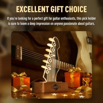 Shaevle Guitar Picks Holder - Light Up Display for Musicians