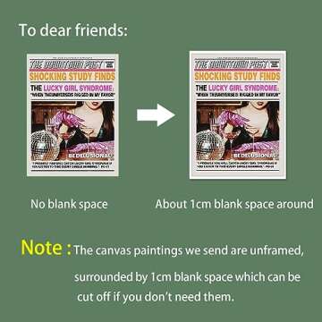 uoyien Vintage Funky Fashion Wall Art Trendy Newspapers Wall Decor Eclectic Disco Ball Room Poster Prints Hot Girls Drink Champagne Preppy Canvas Pictures For Living Room Bar Cart 12x16in Unframed