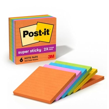Post-it Super Sticky Notes with 2x Sticking Power