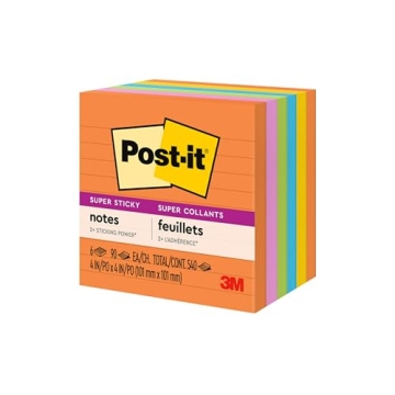 Post-it Super Sticky Notes with 2x Sticking Power