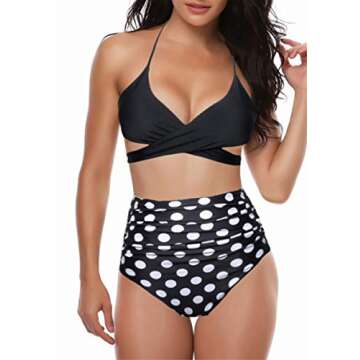 WIWIQS Summer Mommy and Me Matching Swimsuit Set 2 Pieces Swimwear Bikini Set for Mother and Daughte...