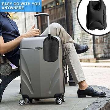 HOMCA Portable Travel Pillow with Eye Mask