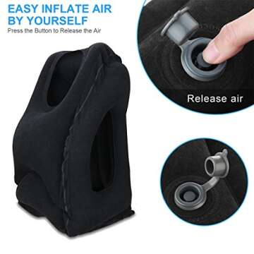 HOMCA Portable Travel Pillow with Eye Mask