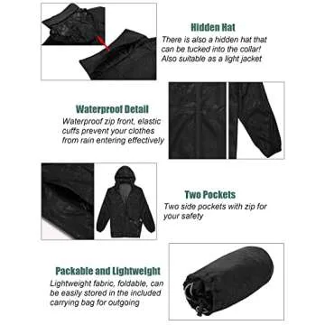 Zeagoo Womens Lightweight Jacket UV Protect and quick Dry Windproof Skin Coat, Black, Small