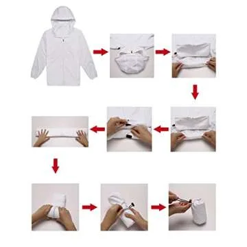 Zeagoo Womens Lightweight Jacket UV Protect and quick Dry Windproof Skin Coat, Black, Small