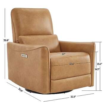 CHITA Power Recliner Chair - Swivel Glider for Comfort