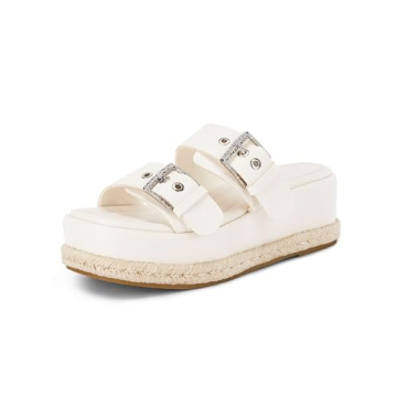 Coutgo Women's Comfortable Platform Sandals with Adjustable Buckle for Summer