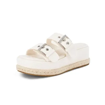 Coutgo Women's Comfortable Platform Sandals with Adjustable Buckle for Summer