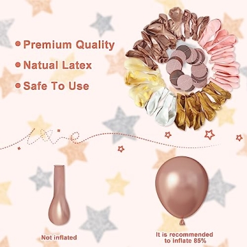 149Pcs Rose Gold Balloons Kit for Parties and Events