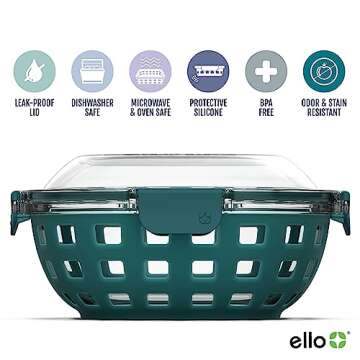 Ello DuraGlass Lunch Bowl - Airtight and Durable Container