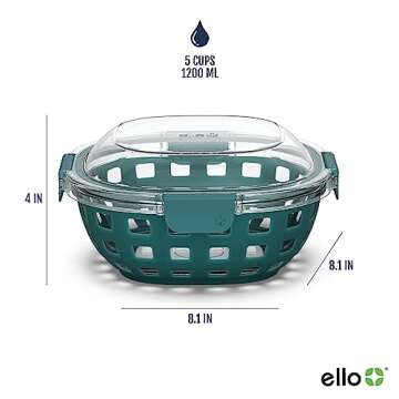 Ello DuraGlass Lunch Bowl - Airtight and Durable Container