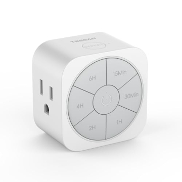 Timer Outlet Indoor, Countdown Timers for Electrical Outlets Up to 6H for Lights, Iron, Fan, Electri...