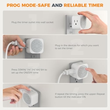 Compact Countdown Timer Outlet for Smart Home Living