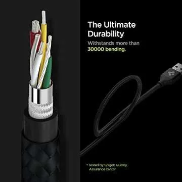Spigen DuraSync 3 in 1 Universal Charger Cable, Micro USB/Lightning/USB C adapters [MFi Certified], 4.9ft Premium Braided Multi Charging Cable for iPhone 12/Pro/Max/Mini/SE/iPad/Galaxy/Pixel & More
