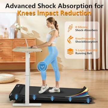 Walking Pad Treadmill with Incline,Under Desk Treadmill with Incline 2 in 1 for Walking and Jogging,2.5HP Compact Incline Walking Pad for Home Office with Remote Control