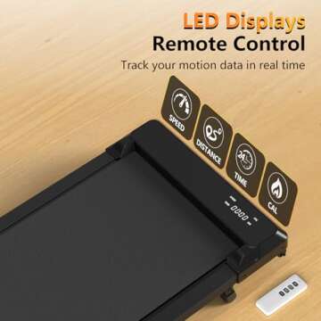 Walking Pad Treadmill with Incline,Under Desk Treadmill with Incline 2 in 1 for Walking and Jogging,2.5HP Compact Incline Walking Pad for Home Office with Remote Control