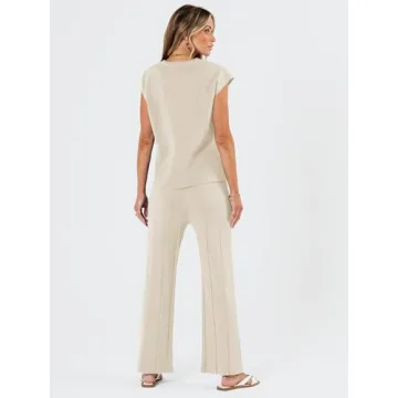 LILLUSORY Beige 2 Piece Lounge Set for Women M