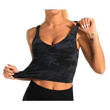 Dragon Fit Women’s Longline Sports Bra Wirefree Padded Medium Support Yoga Bras Gym Running Workout Tank Tops