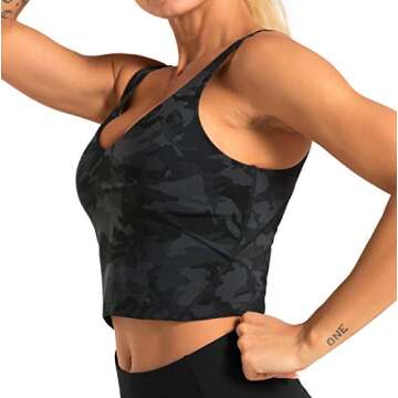 Dragon Fit Women’s Longline Sports Bra Wirefree Padded Medium Support Yoga Bras Gym Running Workout Tank Tops