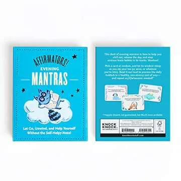 Knock Knock Affirmators! Mantras Evening - Night Affirmation Cards Deck, Positive Affirmations & Meditation Cards (30 Cards Deck)