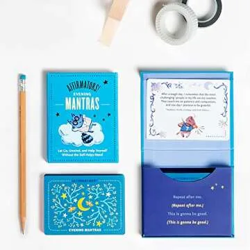 Knock Knock Affirmators! Mantras Evening - Night Affirmation Cards Deck, Positive Affirmations & Meditation Cards (30 Cards Deck)
