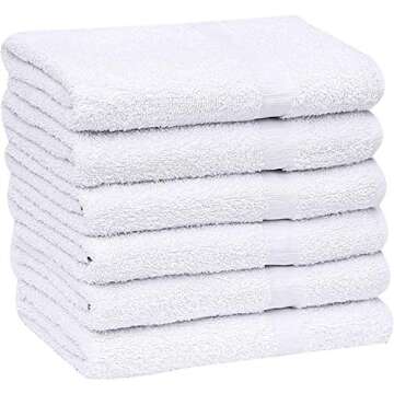 GOLD TEXTILES 24 Pack White Hand Towels for Home and Spa