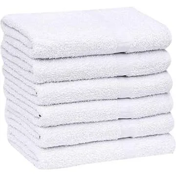 GOLD TEXTILES 24 Pack White Hand Towels for Home and Spa