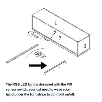 Modern Bonzy Home TV Stand with LED Lighting & Storage