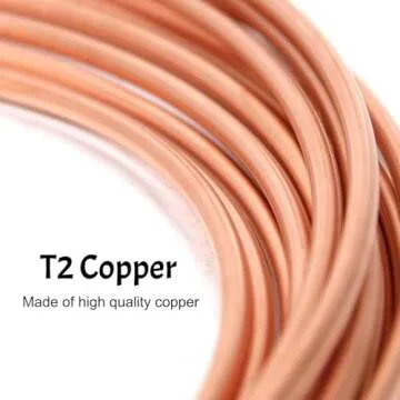 XIFOWE 99.9% Copper Tube 1/4" OD x 3/16" ID 5 Ft, Tube Wall: 1/32", Refrigeration Seamless Round T2 Pure Copper Tubes, Soft Coil Copper Tubing, Used In Refrigerators, Air conditioners, DIY projects...