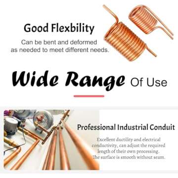 XIFOWE 99.9% Copper Tube 1/4" OD x 3/16" ID 5 Ft, Tube Wall: 1/32", Refrigeration Seamless Round T2 Pure Copper Tubes, Soft Coil Copper Tubing, Used In Refrigerators, Air conditioners, DIY projects...