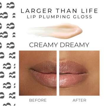 Rinna Beauty Lip Plumping Gloss - Creamy Dreamy - Helps Boost Collagen, Increases Lip Volume, Elasti...