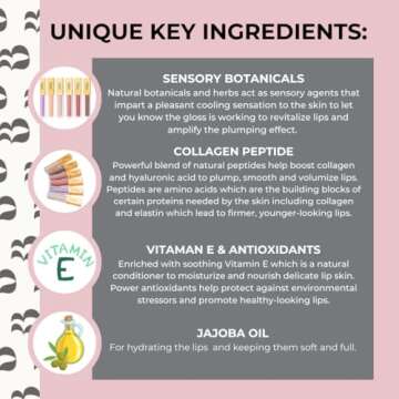 Rinna Beauty Lip Plumping Gloss - Creamy Dreamy - Helps Boost Collagen, Increases Lip Volume, Elastin Production - Vegan, Cruelty-Free - 1 each