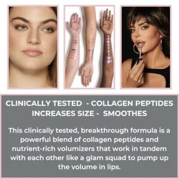 Rinna Beauty Lip Plumping Gloss - Creamy Dreamy - Helps Boost Collagen, Increases Lip Volume, Elastin Production - Vegan, Cruelty-Free - 1 each