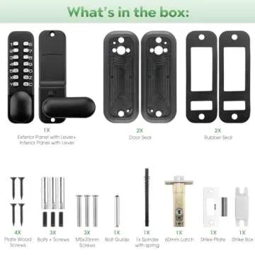 ANNFUZ Keyless Mechanical Door Lock with Auto Lock Feature