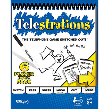 USAopoly Telestrations Original 6 Player Board Game – Laugh Together! Fun Family Night