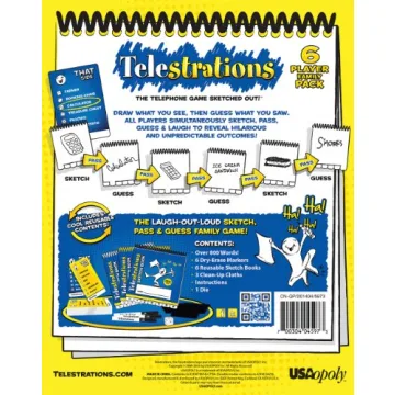 USAopoly Telestrations Original 6 Player Fun Family Game