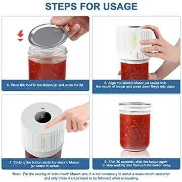 Electric Mason Jar Vacuum Sealer for Food Storage